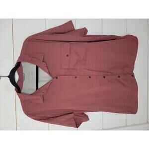 Eddie Bauer XL rust red vented button down shirt. Fishing. Outdoors.